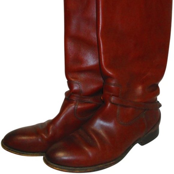 **Frye Cognac Brown Classic Equestrian Inspired Knee High Boots - Picture 1 of 7